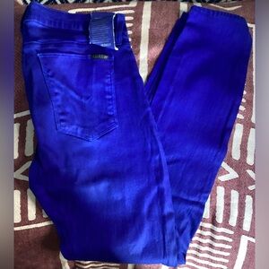 Hudson Premium Jeans Electric Blue Krista Super Skinny Denim Jeans 29